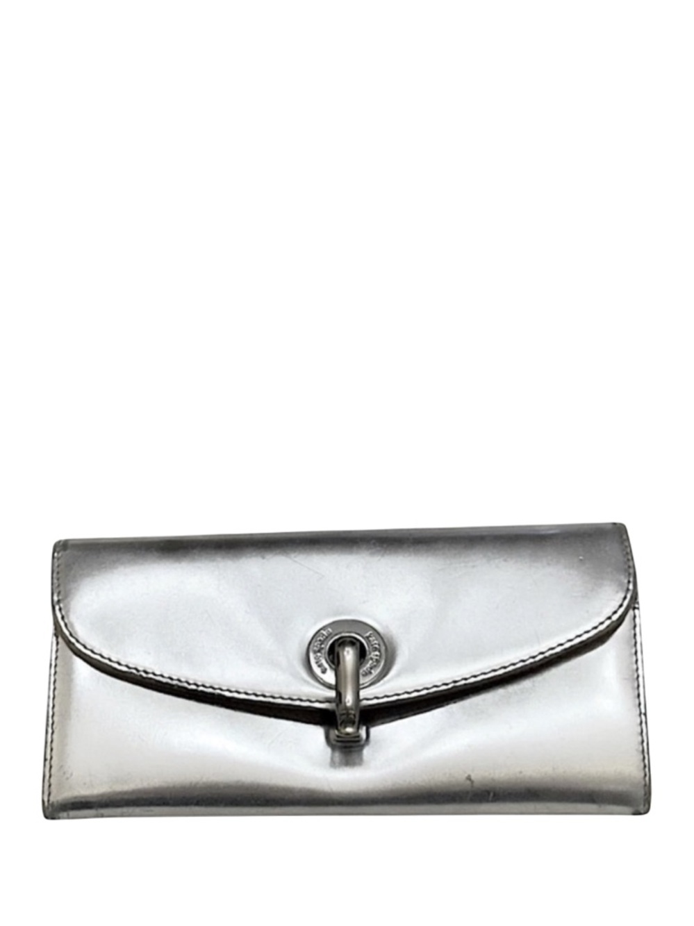 KATE SPADE - METALLIC SILVER LONG BIFOLD SECURE CLOSURE WALLET